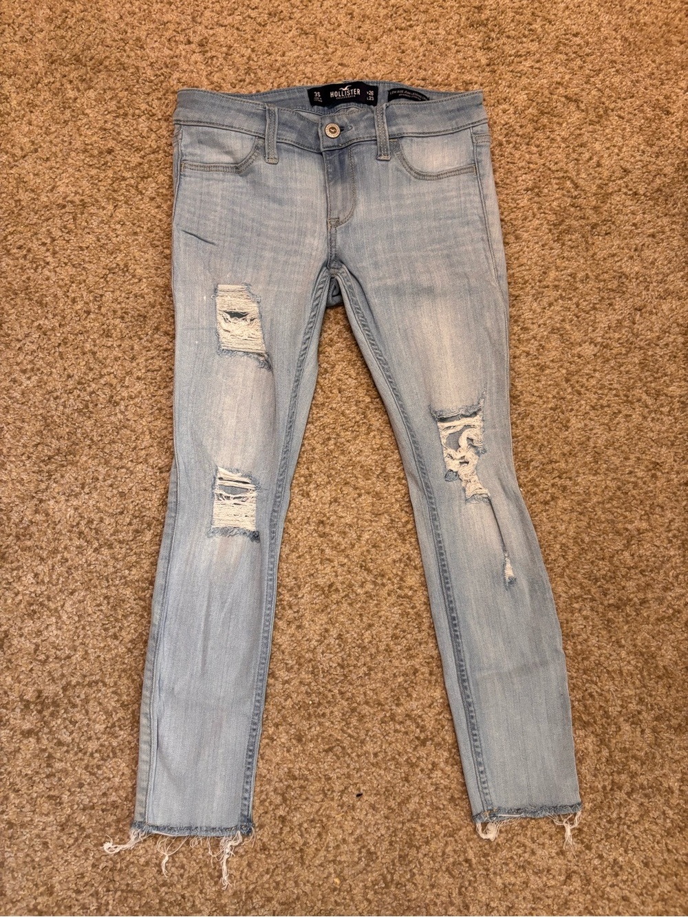 Hollister Light Wash Ripped Skinny Jeans - Women's